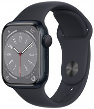 Смарт-часы Apple Watch 8 GPS Midnight Aluminium Case with Midnight Sport Band - Regular 41 mm M/L (MNU83LL/A)
