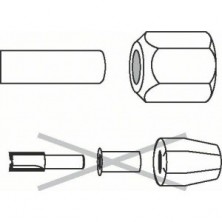 Патрон цанговый зажимной для фрезеров (10 мм) Bosch 2608570125