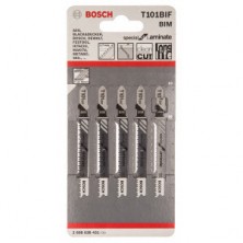 Пилки T101BIF 5 шт. для лобзиков (59 мм; хвостовик с 1 упором; чистый пропил; BIM) Bosch 2608636431