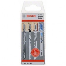 Набор пилок для лобзика по дереву и металлу (15 шт.) Bosch 2607011437