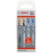 Набор пилок для лобзика по дереву и металлу (17 шт.) Bosch 2607011439