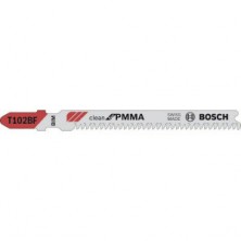 Пилки CleanPMMA (92 мм; тип T102BF; 5 шт.) для лобзика Bosch 2608636781