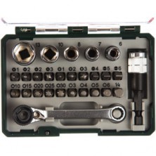 Набор бит с ключом-трещоткой (27 предметов) Bosch 2607017160