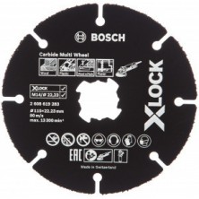 Круг отрезной по дереву X-LOCK (115х22.2 мм) для УШМ Bosch 2608619283